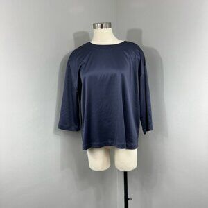 Eileen Fisher Purple Satin‎ Blouse